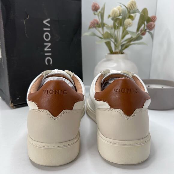 Vionic Lucas Lace Up Leather Sneaker White Shoes I9348L1100 Men's 10M Tried on - Picture 2 of 10